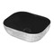 Ruvati 20"x16" Bthrm Vessel Sink Silver Vanity Counter Black Ceramic RVB2016BS - alternate 1